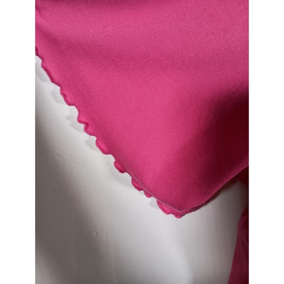 Vintage Roamans Short Sleeve Pink Lettuce Hem Exaggerated Collar Plus Size 4X - Picture 7 of 7